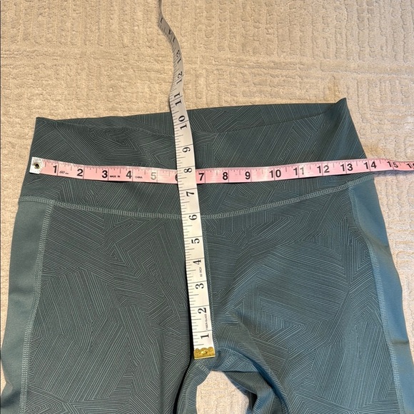 ADIDAS Wanderlust CLIMALITE High-rise Cropped Leggings RAW GREEN Women’s Medium - Picture 9 of 12